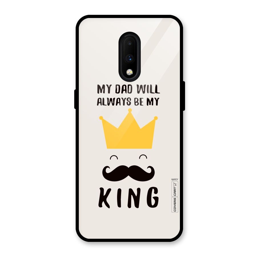 My King Dad Glass Back Case for OnePlus 7