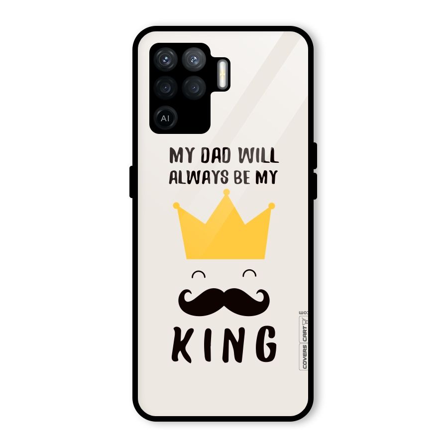 My King Dad Glass Back Case for Oppo F19 Pro