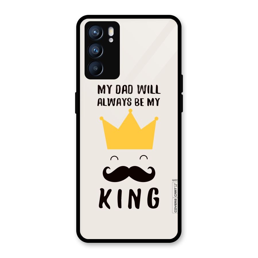 My King Dad Glass Back Case for Oppo Reno6 5G