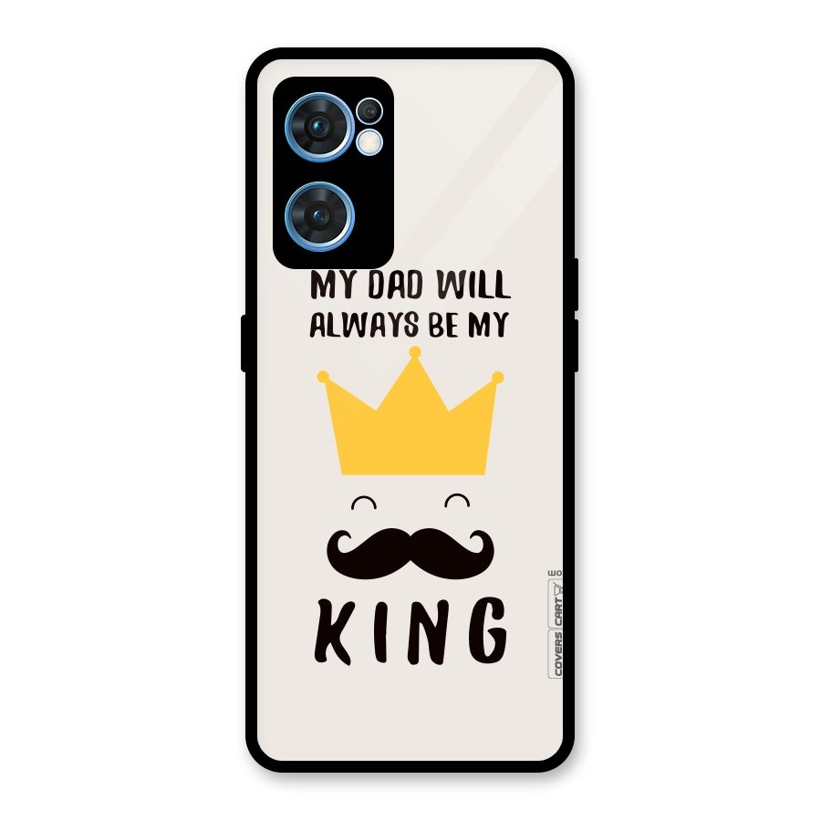 My King Dad Glass Back Case for Oppo Reno7 5G