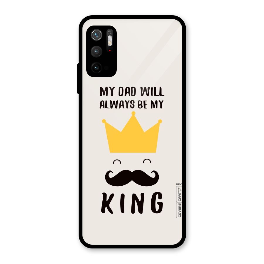 My King Dad Glass Back Case for Poco M3 Pro 5G