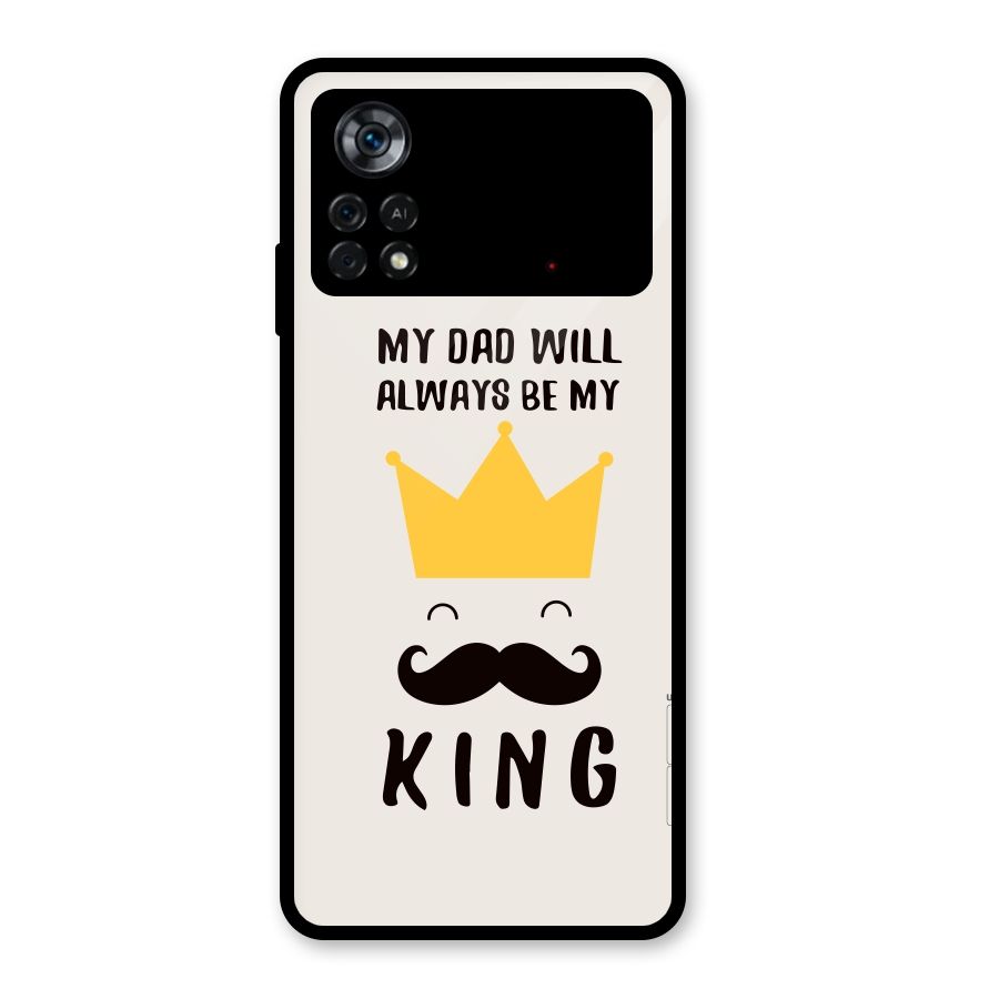 My King Dad Glass Back Case for Poco X4 Pro 5G