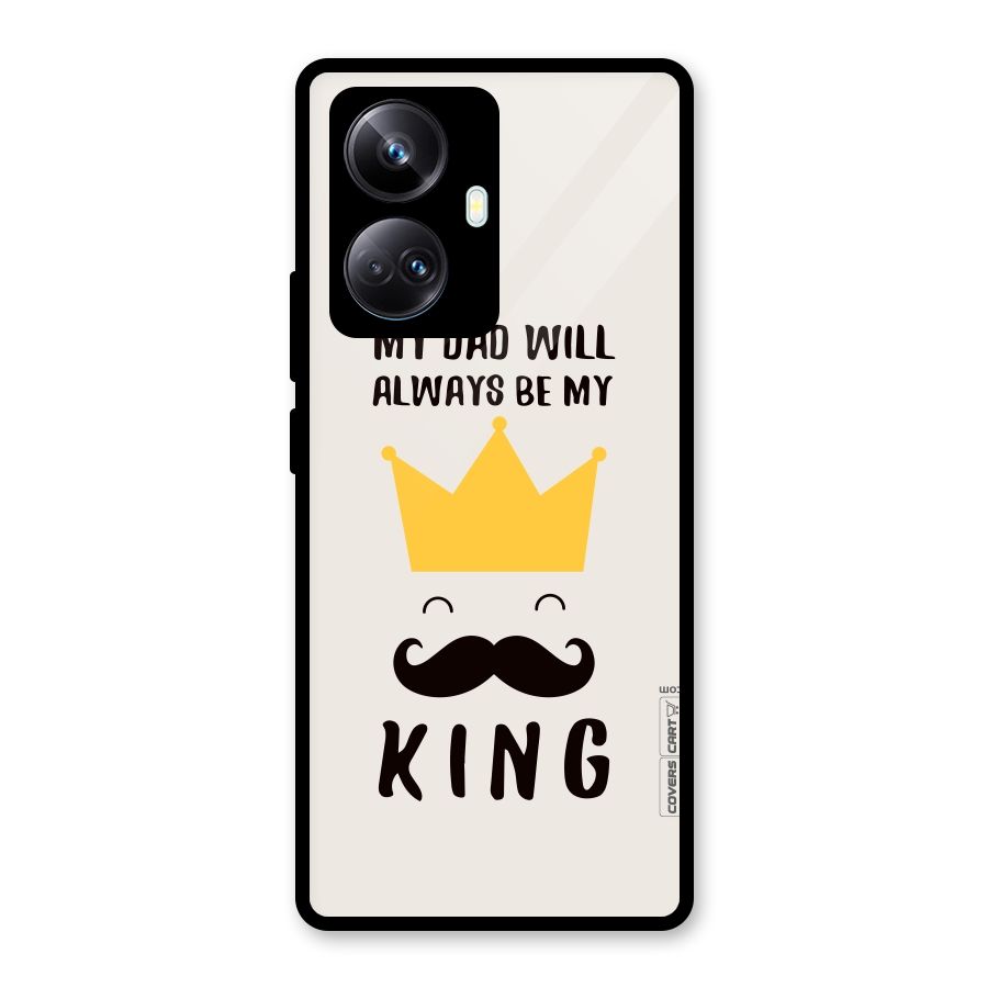 My King Dad Glass Back Case for Realme 10 Pro Plus