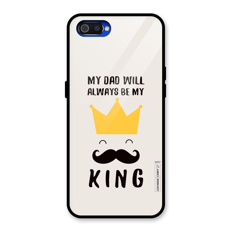 My King Dad Glass Back Case for Realme C2