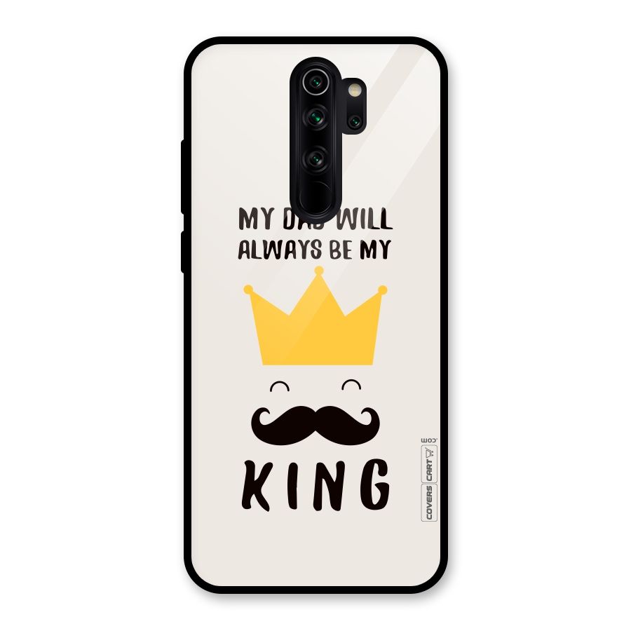 My King Dad Glass Back Case for Redmi Note 8 Pro