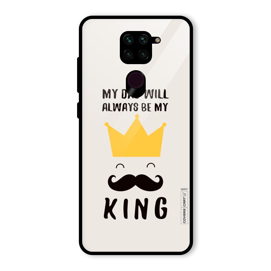 My King Dad Glass Back Case for Redmi Note 9