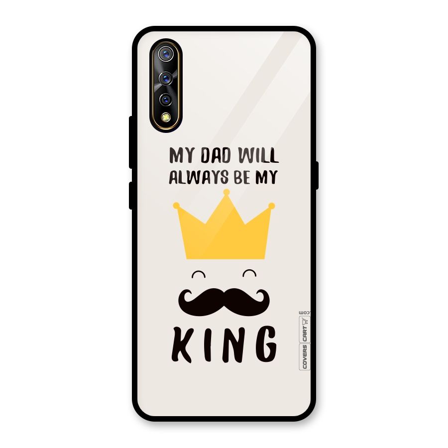 My King Dad Glass Back Case for Vivo S1