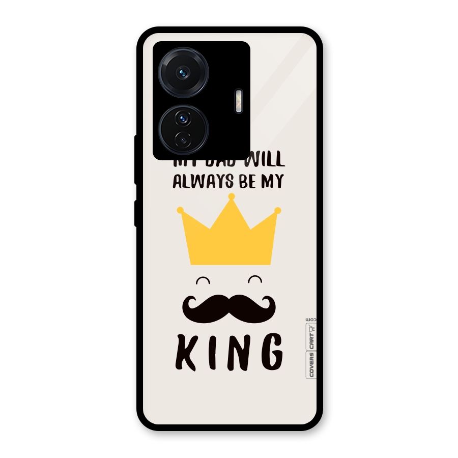 My King Dad Glass Back Case for Vivo T1 Pro