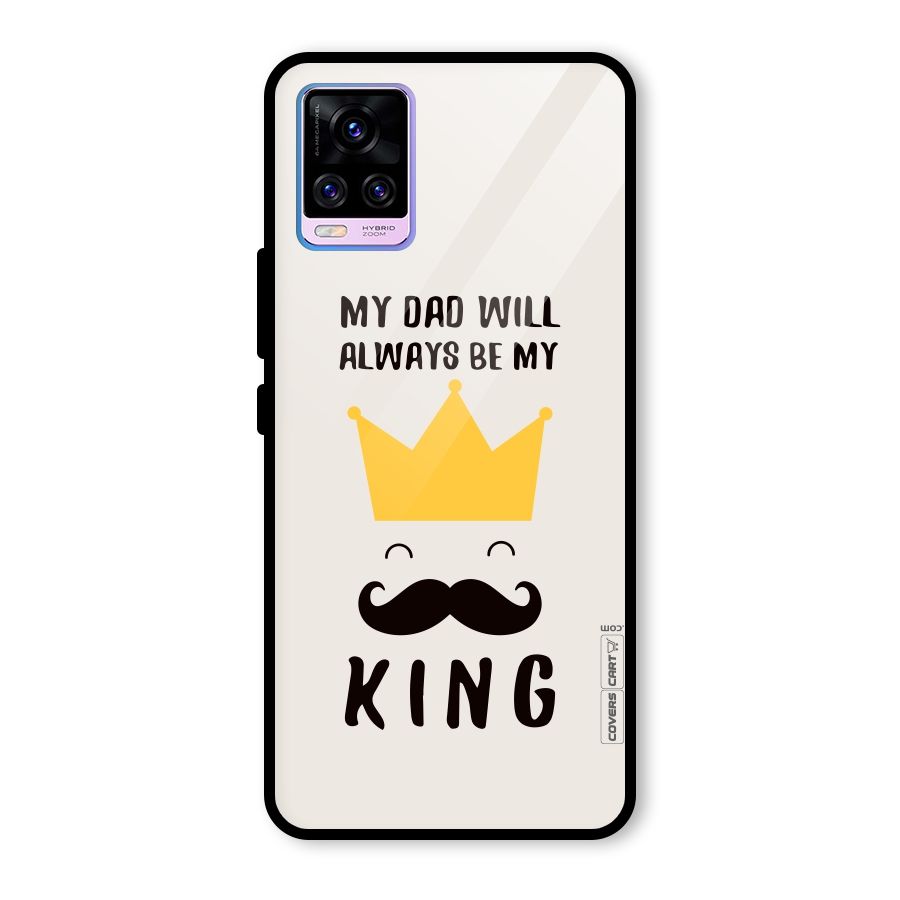 My King Dad Glass Back Case for Vivo V20 Pro