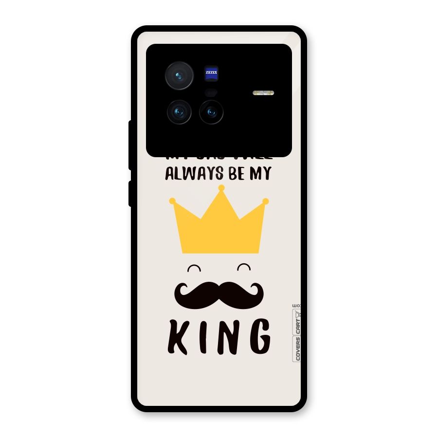 My King Dad Glass Back Case for Vivo X80