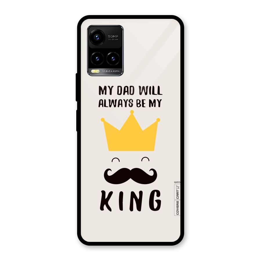 My King Dad Glass Back Case for Vivo Y21T