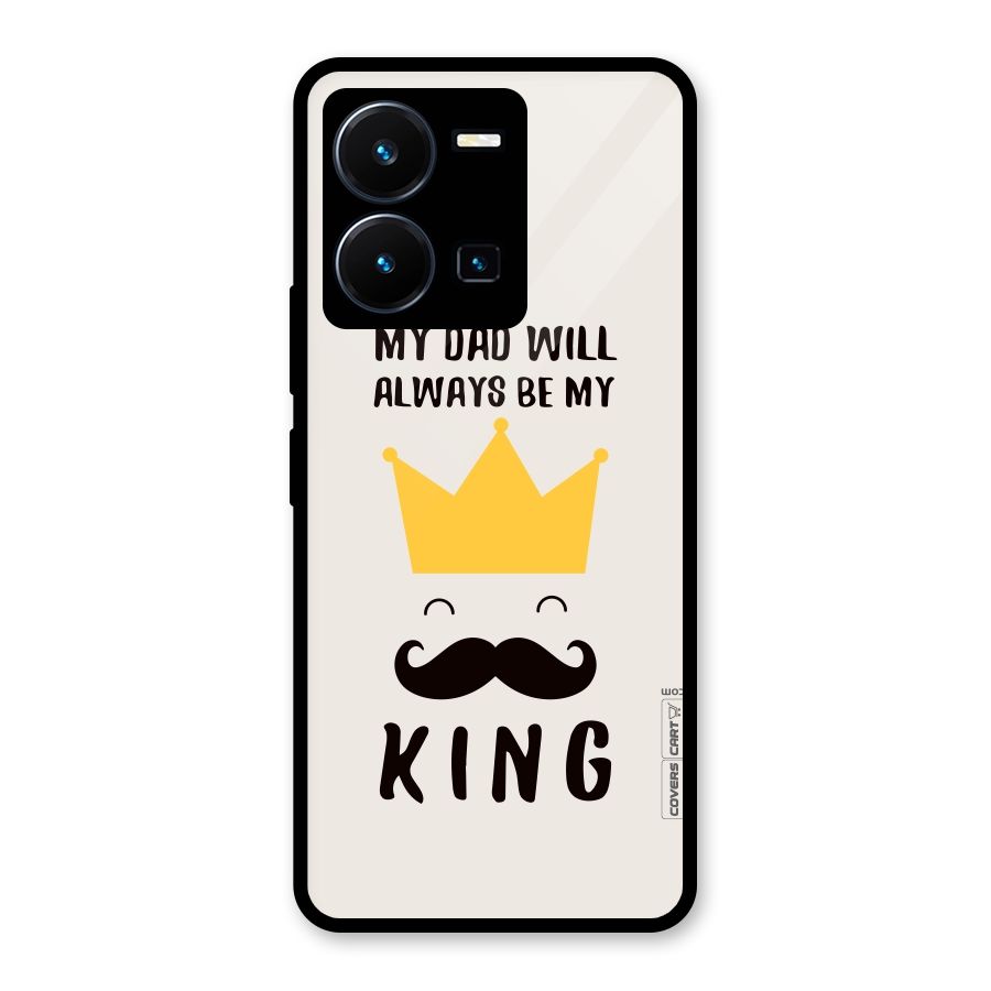 My King Dad Glass Back Case for Vivo Y35