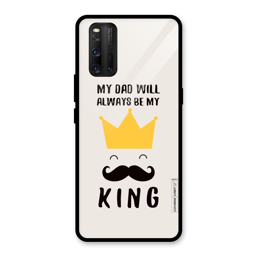 My King Dad Glass Back Case for Vivo iQOO 3
