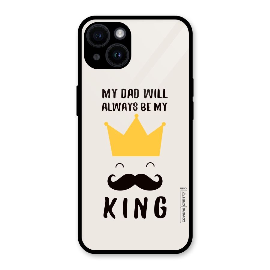 My King Dad Glass Back Case for iPhone 14