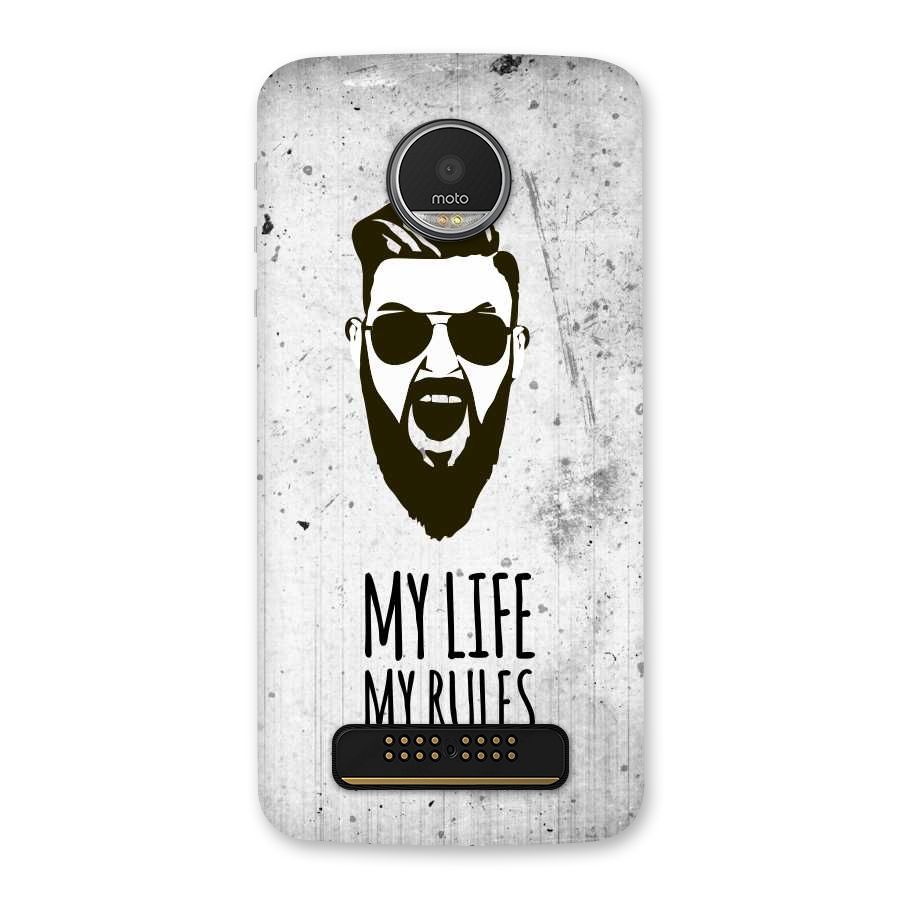 My Life My Rules Back Case for Moto Z Play