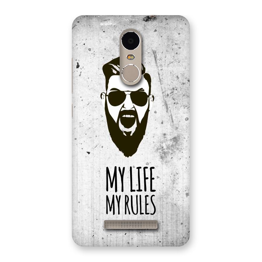 My Life My Rules Back Case for Xiaomi Redmi Note 3