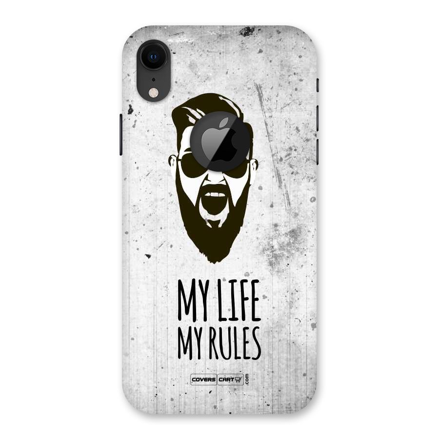 My Life My Rules Back Case for iPhone XR Logo Cut