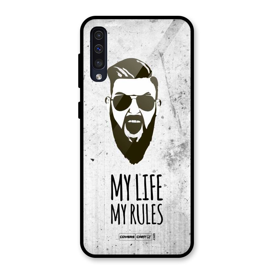 My Life My Rules Glass Back Case for Galaxy A50s