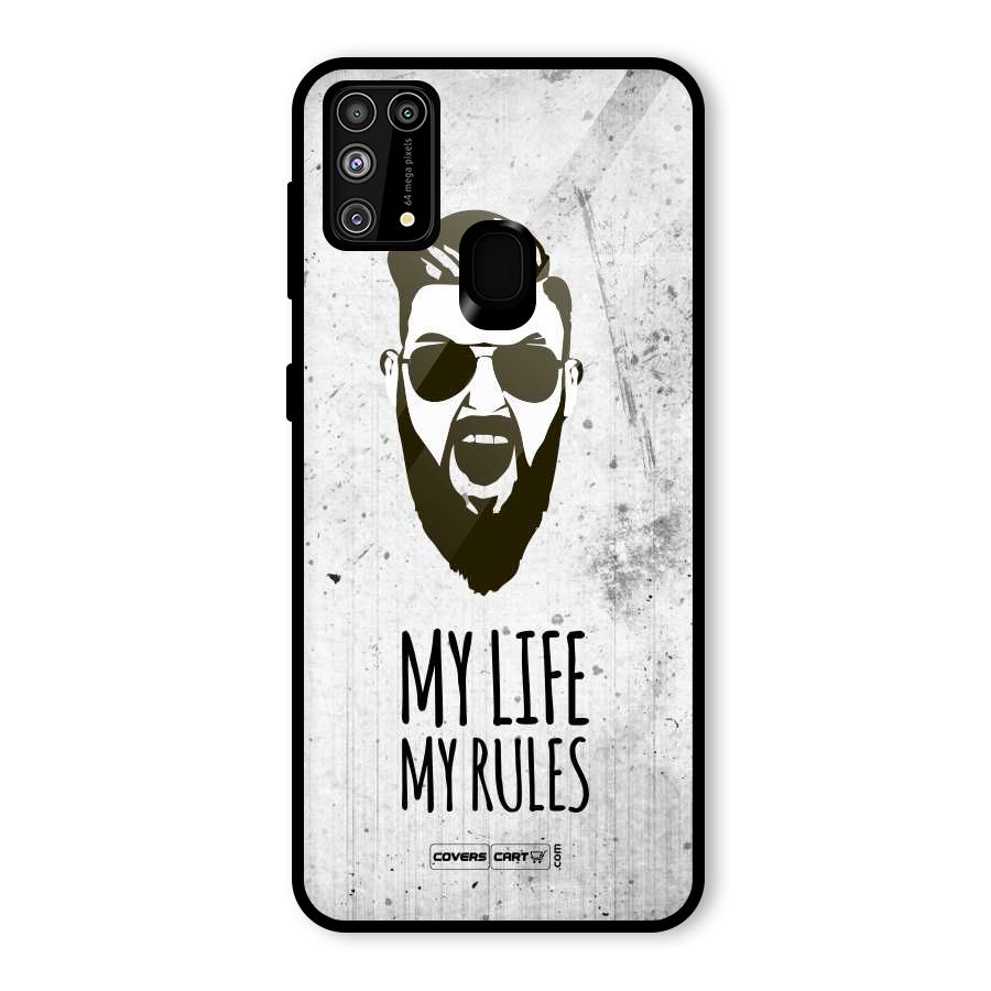 My Life My Rules Glass Back Case for Galaxy F41