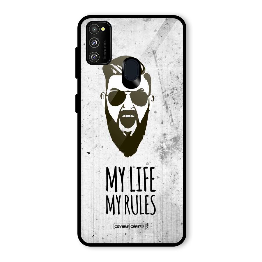 My Life My Rules Glass Back Case for Galaxy M21
