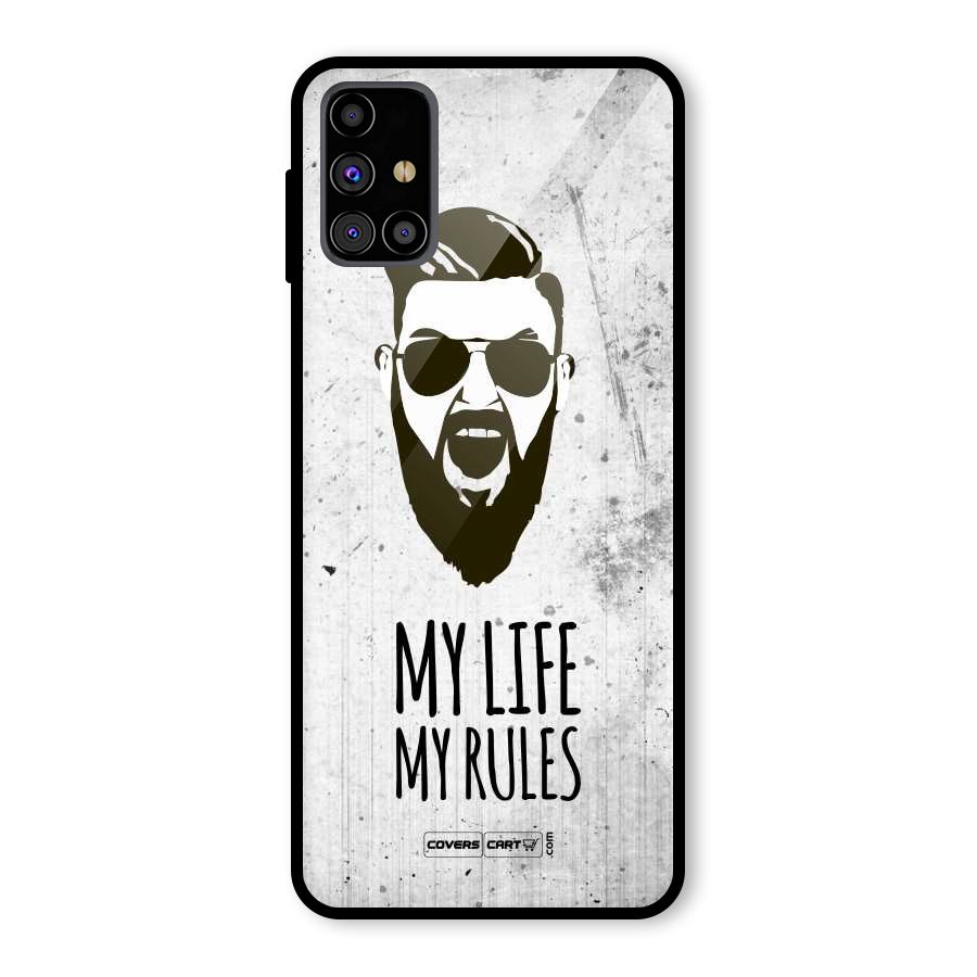 My Life My Rules Glass Back Case for Galaxy M31s