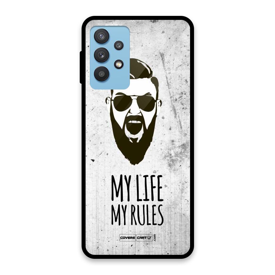 My Life My Rules Glass Back Case for Galaxy M32 5G