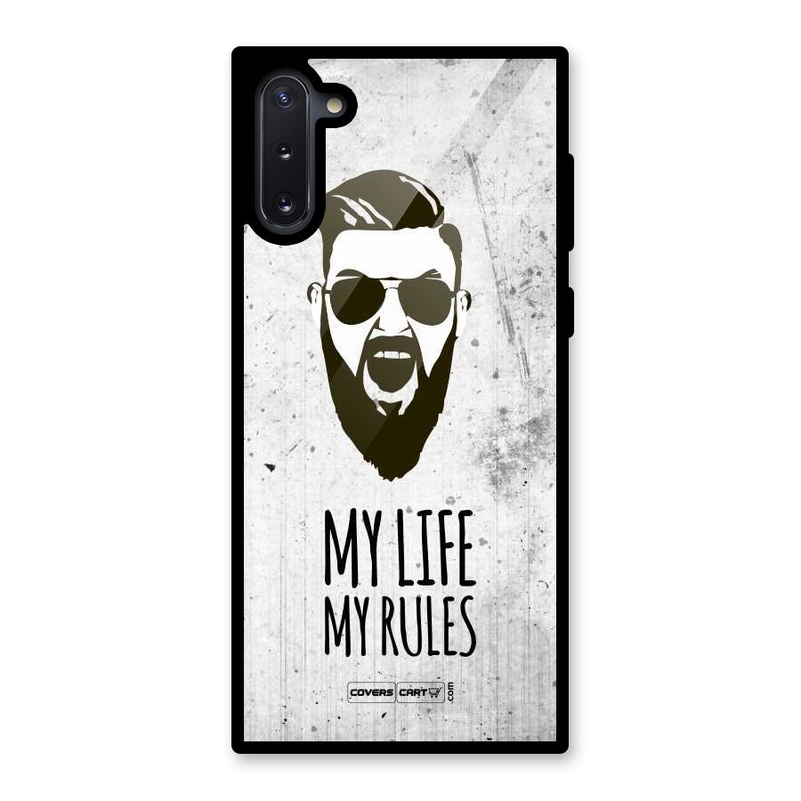 My Life My Rules Glass Back Case for Galaxy Note 10