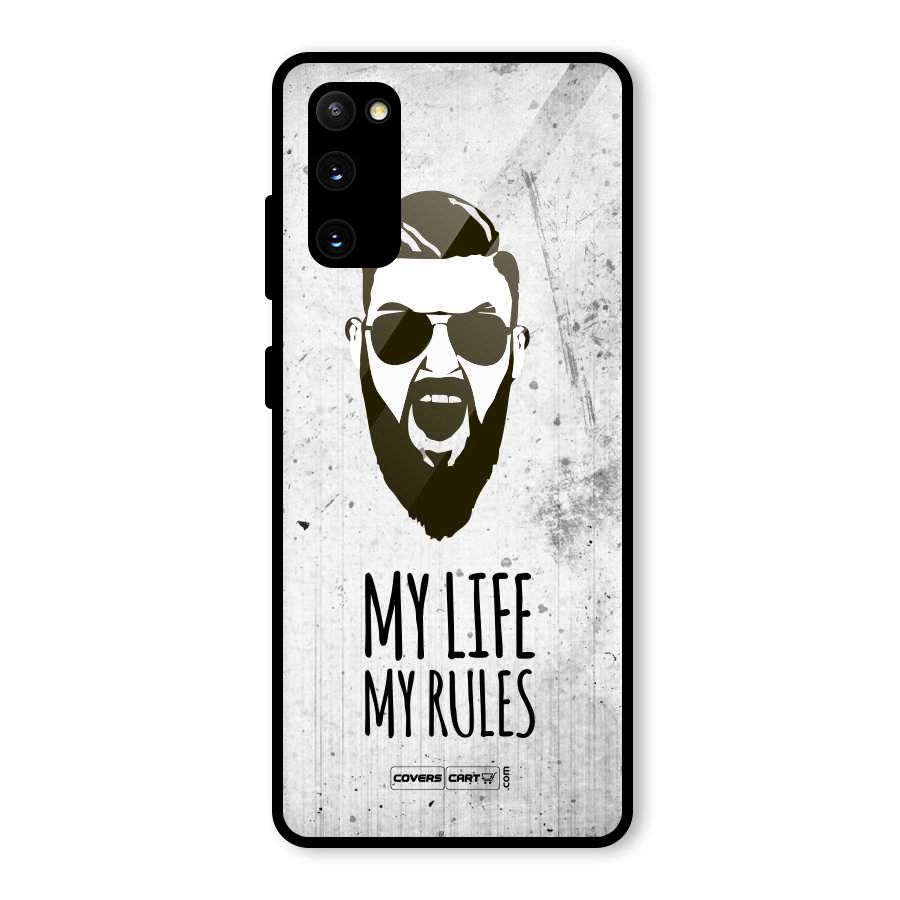 My Life My Rules Glass Back Case for Galaxy S20 FE 5G