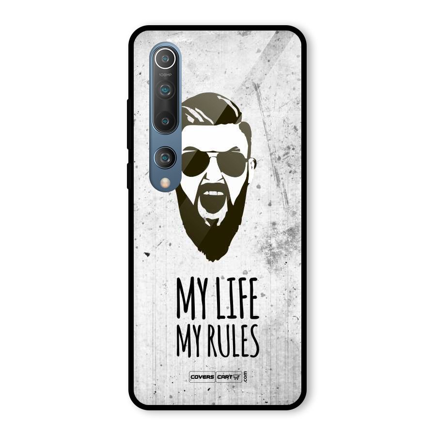 My Life My Rules Glass Back Case for Mi 10