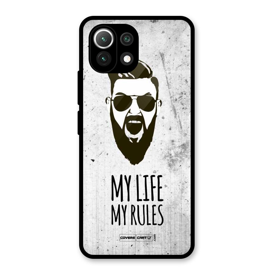 My Life My Rules Glass Back Case for Mi 11 Lite NE 5G