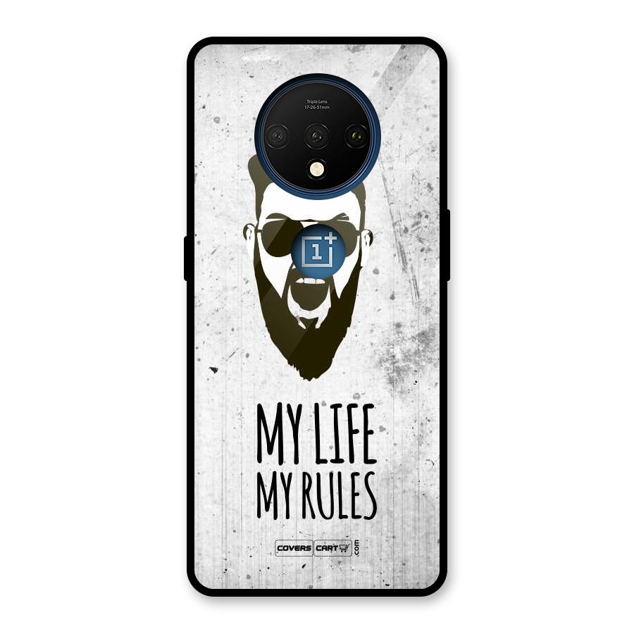 My Life My Rules Glass Back Case for OnePlus 7T