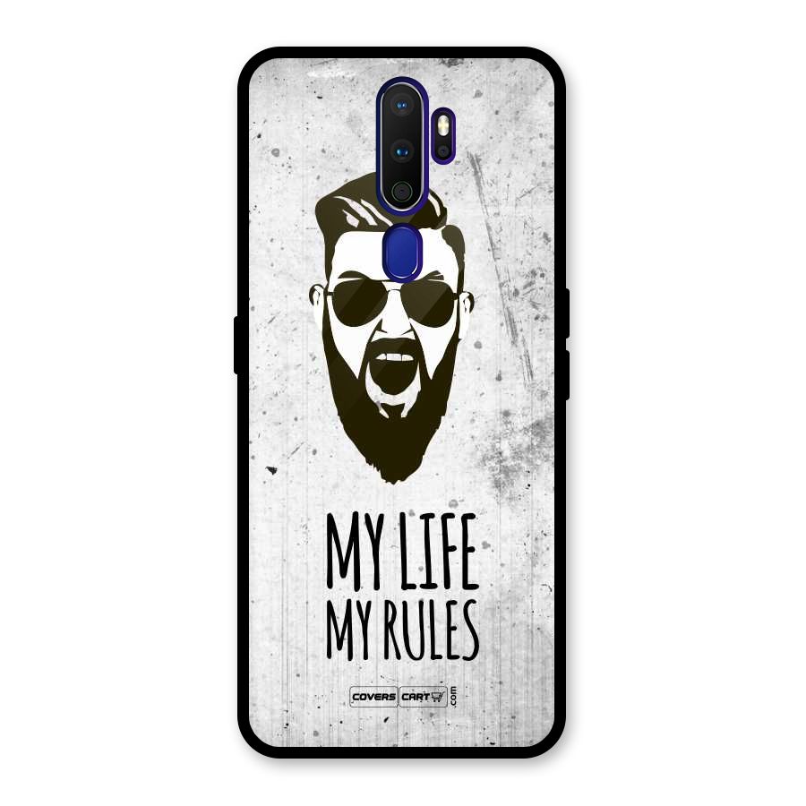 My Life My Rules Glass Back Case for Oppo A9 (2020)
