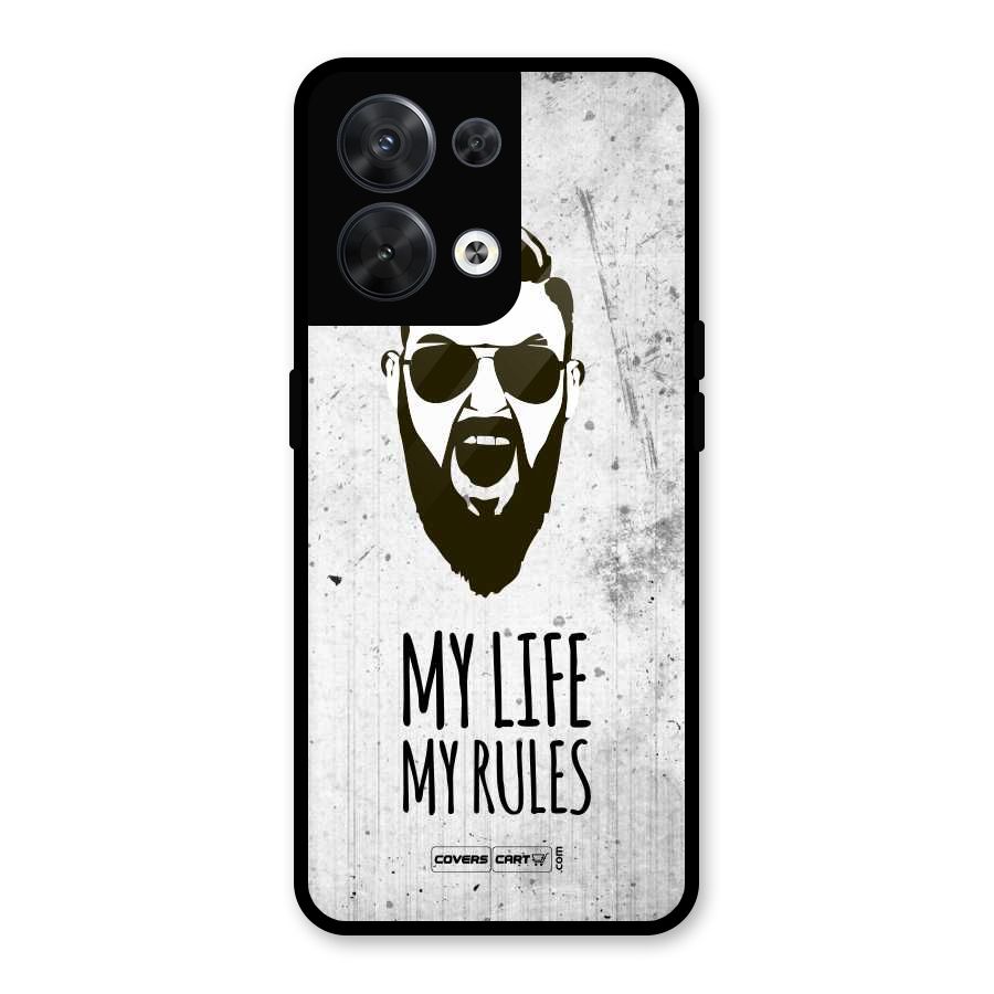 My Life My Rules Glass Back Case for Oppo Reno8 5G
