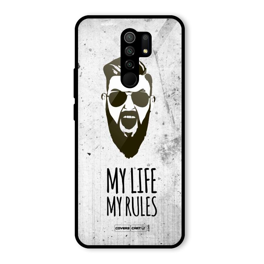 My Life My Rules Glass Back Case for Poco M2
