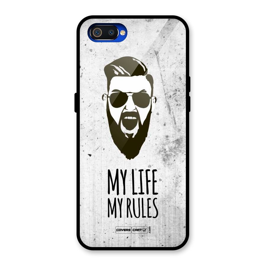 My Life My Rules Glass Back Case for Realme C2