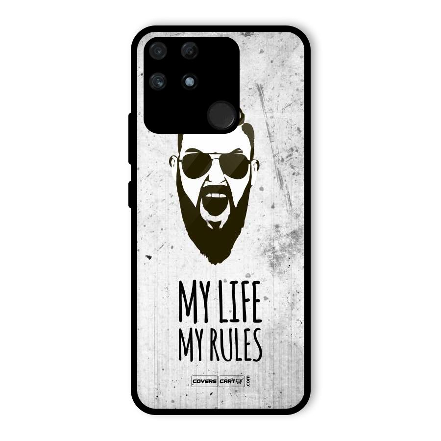 My Life My Rules Glass Back Case for Realme Narzo 50A