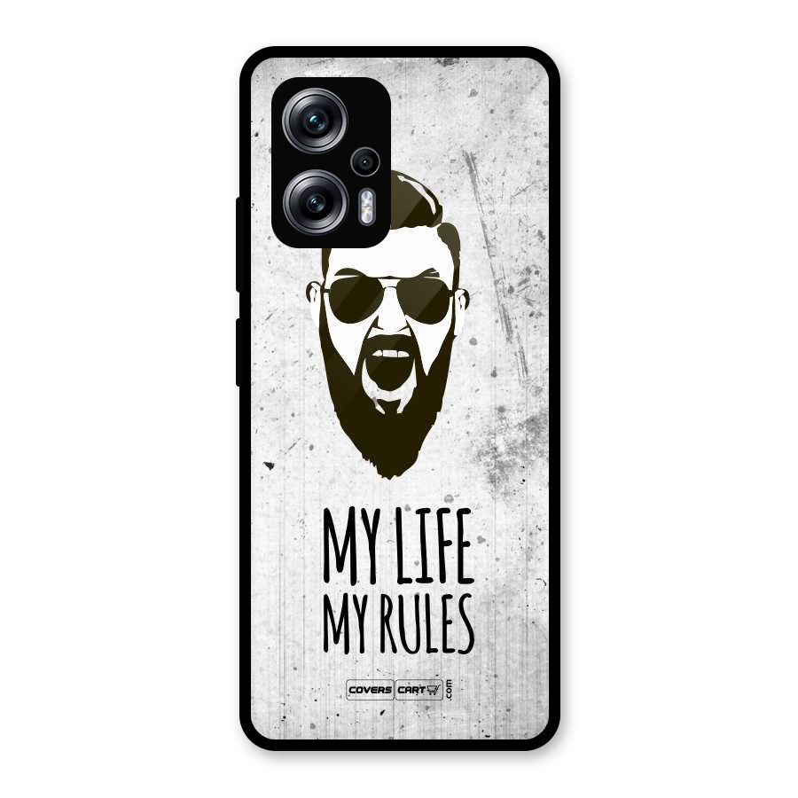 My Life My Rules Glass Back Case for Redmi K50i
