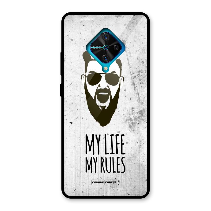 My Life My Rules Glass Back Case for Vivo S1 Pro