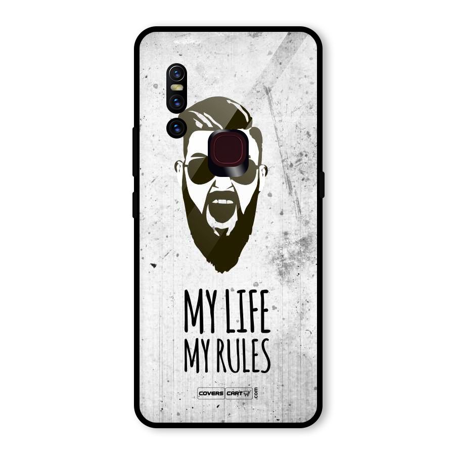My Life My Rules Glass Back Case for Vivo V15