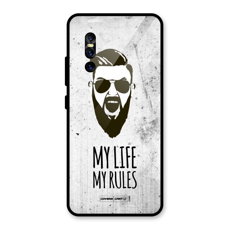 My Life My Rules Glass Back Case for Vivo V15 Pro