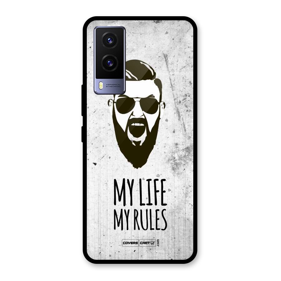 My Life My Rules Glass Back Case for Vivo V21e 5G