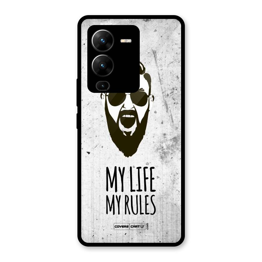 My Life My Rules Glass Back Case for Vivo V25 Pro