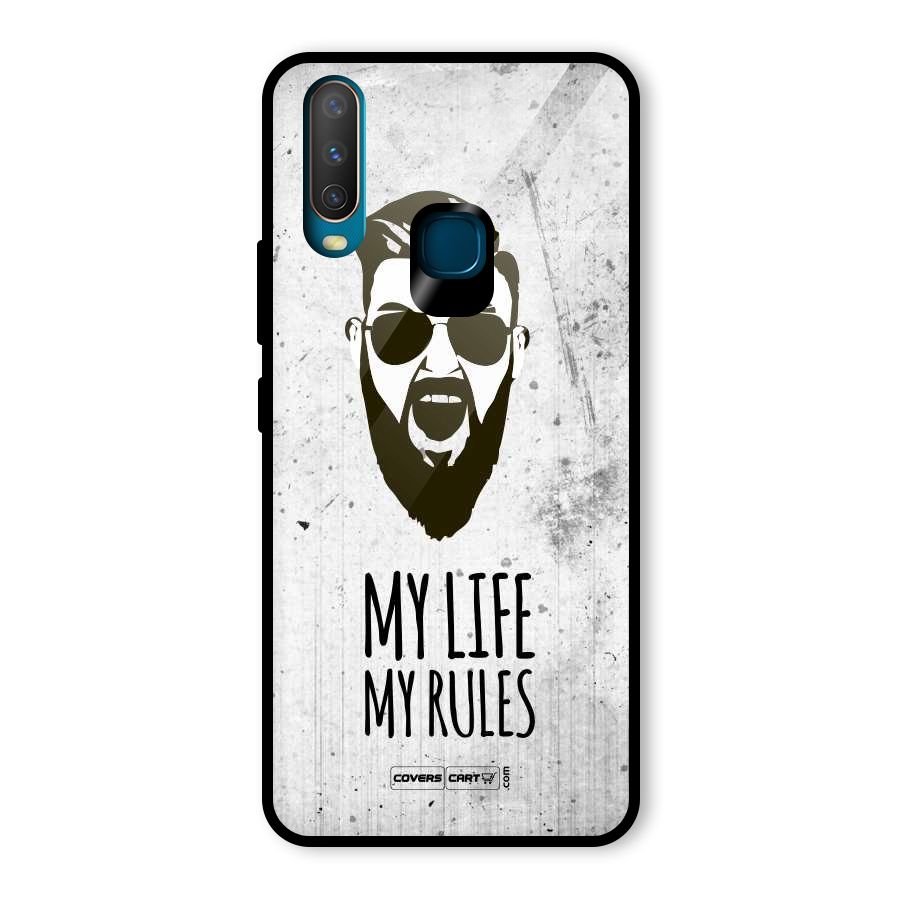 My Life My Rules Glass Back Case for Vivo Y15