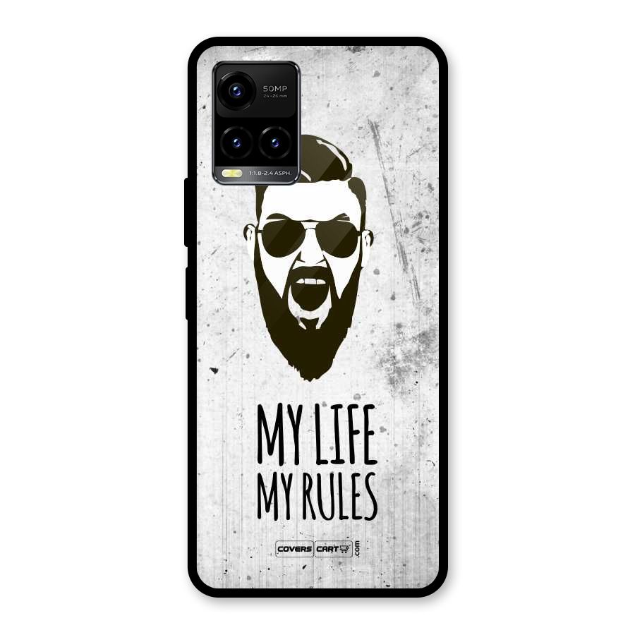 My Life My Rules Glass Back Case for Vivo Y21T
