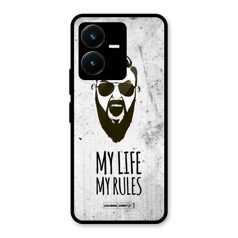 My Life My Rules Glass Back Case for Vivo Y22