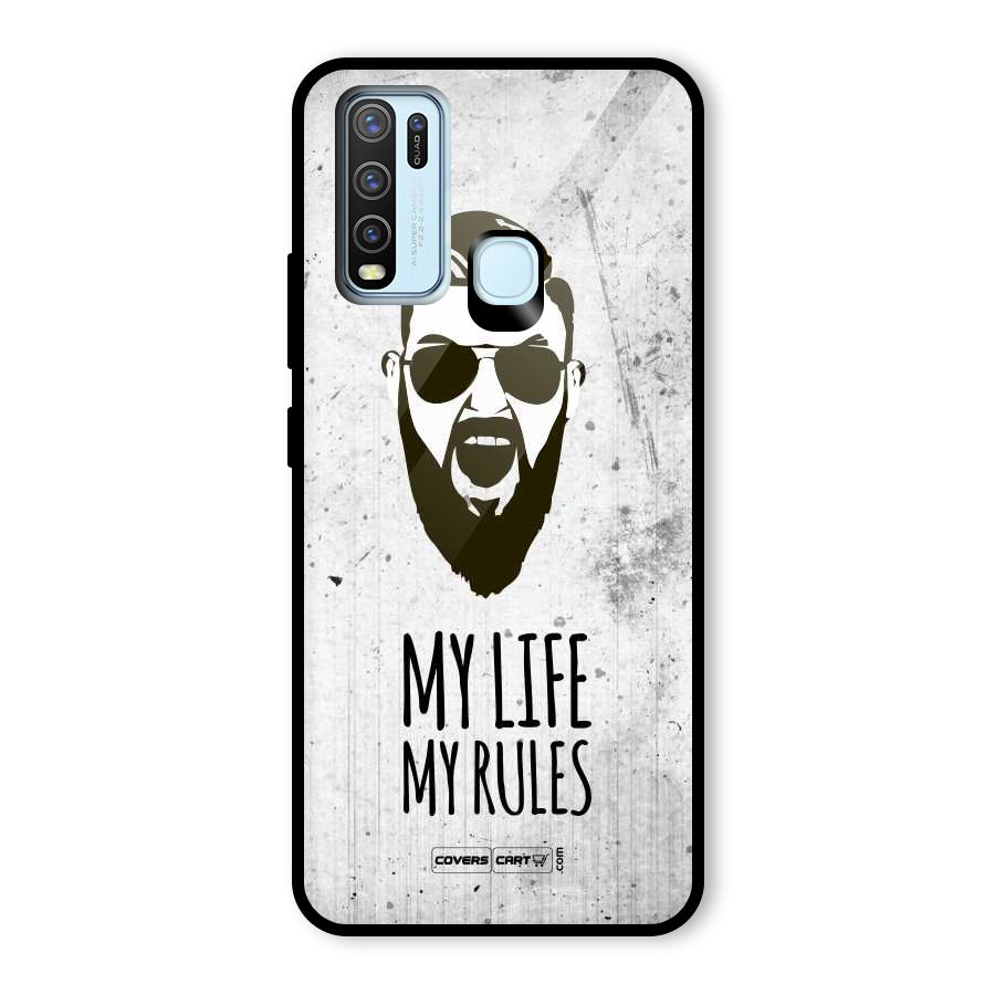 My Life My Rules Glass Back Case for Vivo Y50