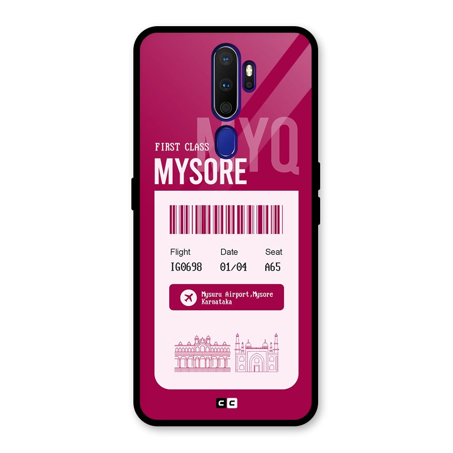 Mysore Boarding Pass Glass Back Case for Oppo A9 (2020)