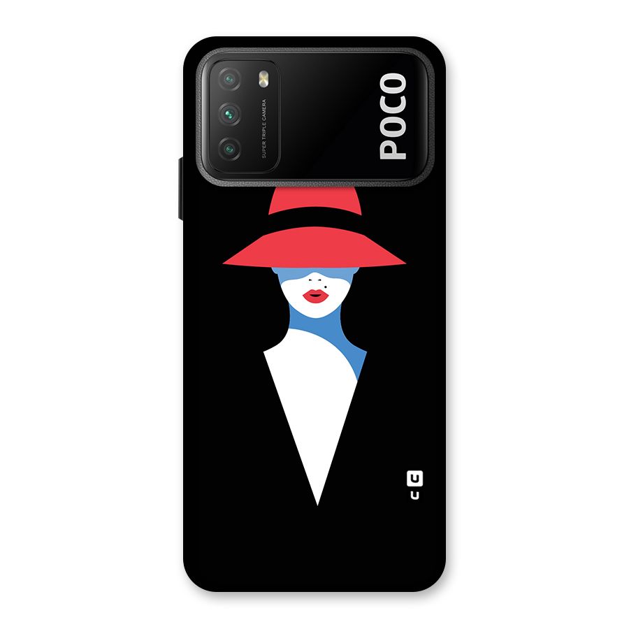 Mysterious Woman Illustration Back Case for Poco M3
