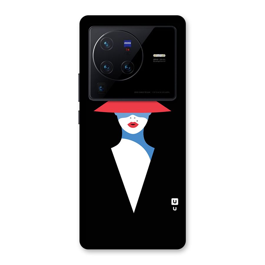 Mysterious Woman Illustration Back Case for Vivo X80 Pro