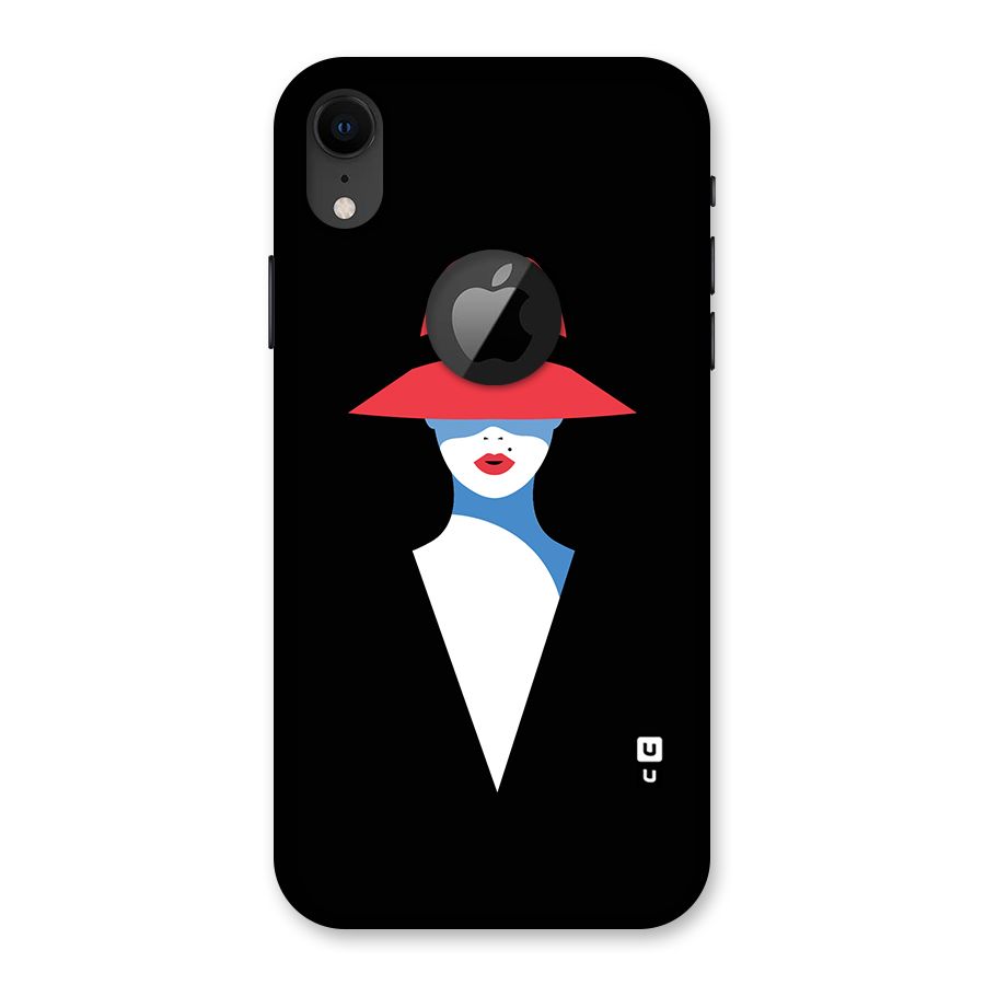 Mysterious Woman Illustration Back Case for iPhone XR Logo Cut